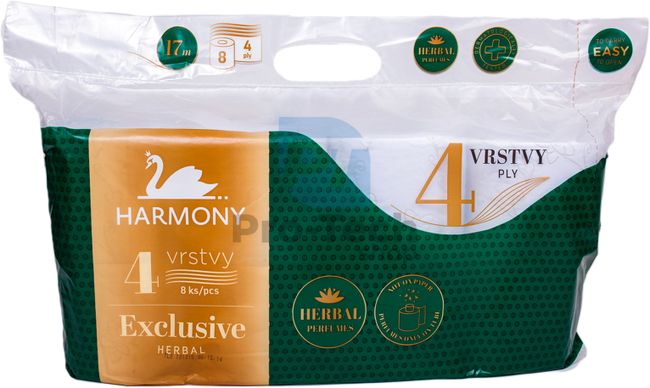 Toaletný papier 4-vrstvový HARMONY EXCLUSIVE HERBAL PARFUMES - 8ks 30361