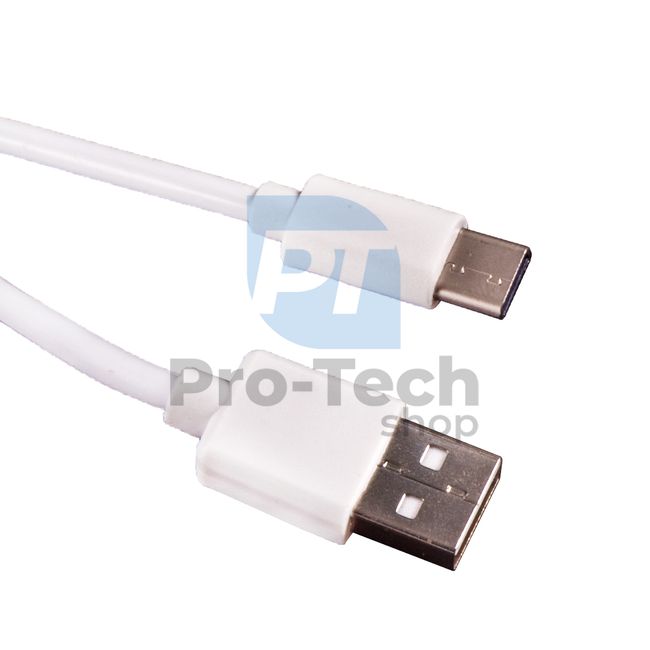 USB-C kábel 2.0, 1,5m, biely 72378