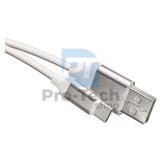USB kábel 2.0 A/M - C/M 1m biely 71876