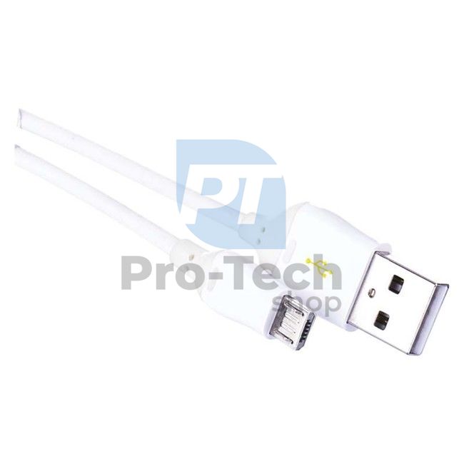 USB kábel 2.0 A/M - micro B/M 1m biely, Quick Charge 70359