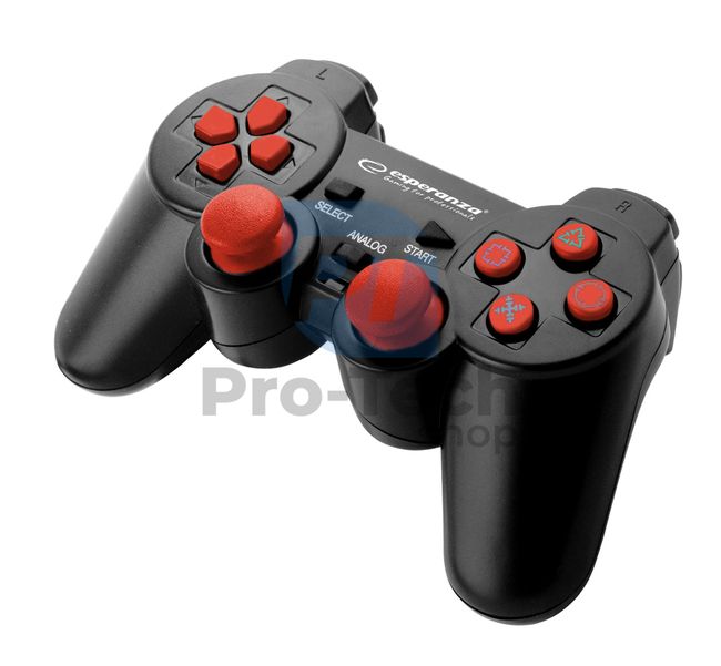 Vibračný gamepad PC/PS3 USB TROOPER, čierno-červený 72643