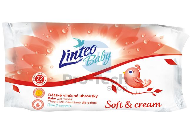 Vlhčené obrúsky Linteo Baby Soft and Cream 72ks 30428