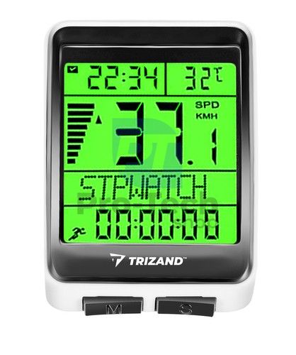 Vodeodolný bezdrôtový tachometer na bicykel Trizand 18663 75641