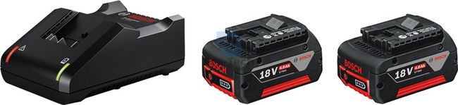 Základná súprava Bosch 2 x akumulátor GBA 18V 4,0Ah + nabíjačka GAL 18V-40 15260