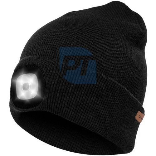 Zimná čiapka s LED čelovkou - čierna Trizand 22663 76211