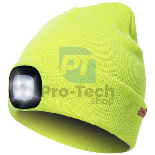 Zimná čiapka s LED čelovkou - žltá Trizand 22664 76212