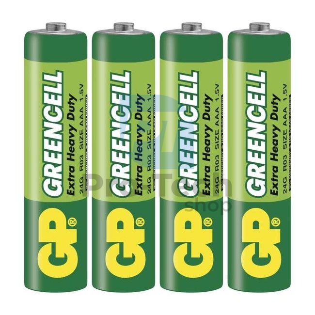 Zinko-chloridová batéria GP Greencell R03 (AAA), 4ks 71064
