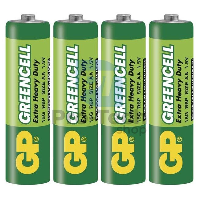 Zinko-chloridová batéria GP Greencell R6 (AA), 4ks 71052